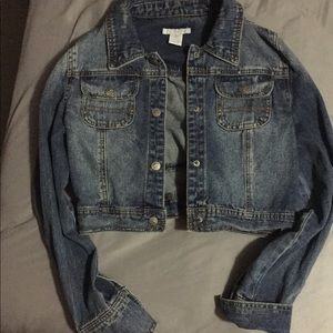 Cropped jean jacket